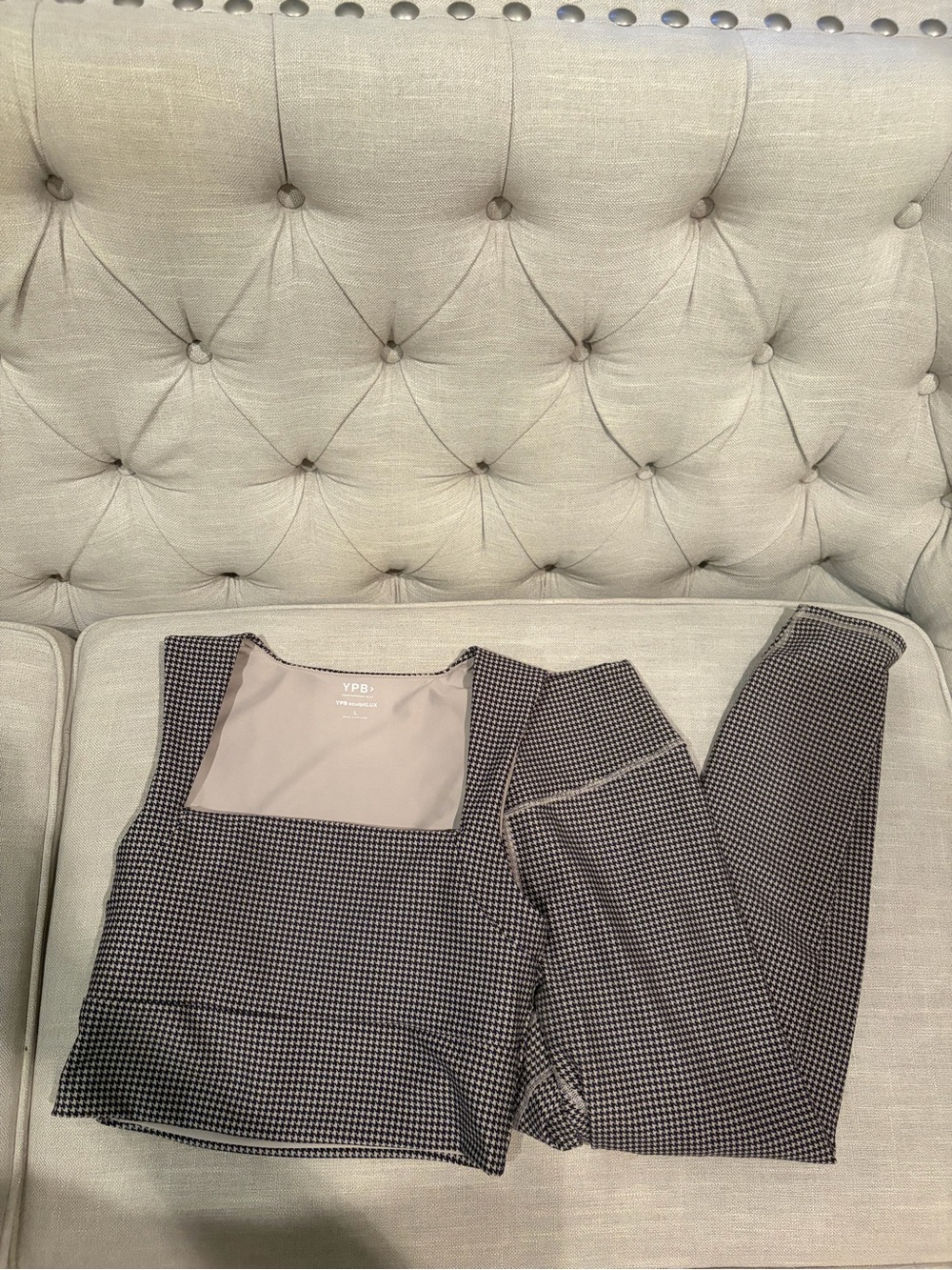 Abercrombie YPB houndstooth leggings set